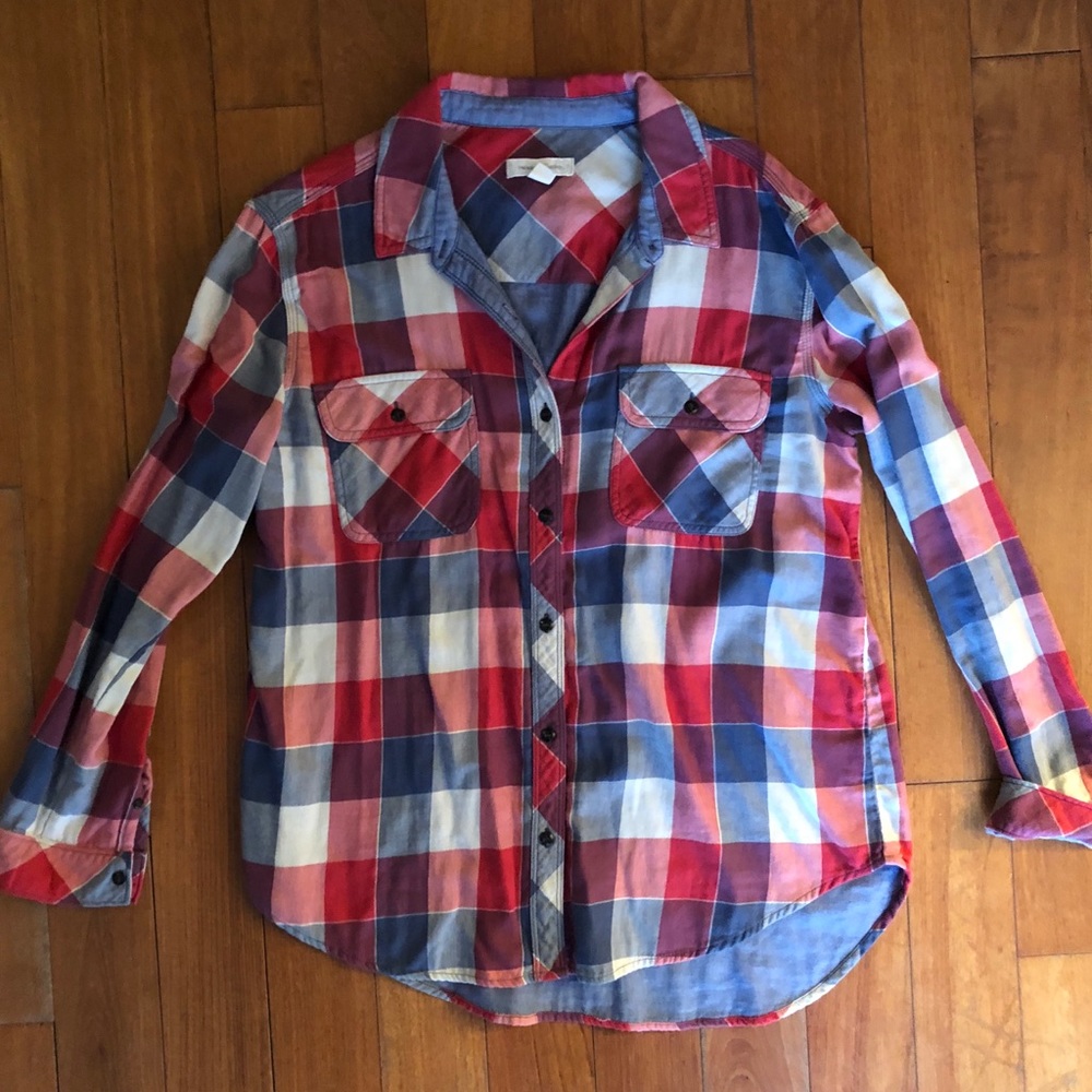 Treasure & Bond plaid button down